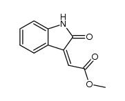 (2Z)-(2-oxo-1,2-dihydro-3H-indol-3-ylidene)acetic acid methyl ester结构式