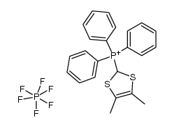 hexafluorophosphate de 4,5-dimethyl-1,3-dithiolium-2-triphenylphosphonium结构式