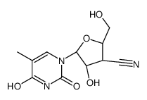 (2S,3R,4R,5R)-4-hydroxy-2-(hydroxymethyl)-5-(5-methyl-2,4-dioxopyrimidin-1-yl)oxolane-3-carbonitrile Structure