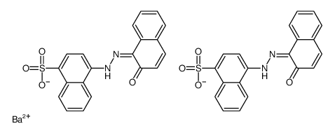 1-Naphthalenesulfonic acid, 4-[(2-hydroxy-1-naphthalenyl)azo]-, barium salt (2:1) structure