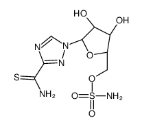 1-(5'-O-sulfamoyl-beta-ribofuranosyl)(1,2,4)triazole-3-thiocarboxamide structure