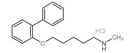 N-Methyl-N-(5-(2-biphenylyloxy)pentyl)amine hydrochloride结构式