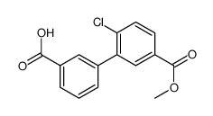 3-(2-chloro-5-methoxycarbonylphenyl)benzoic acid结构式