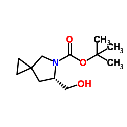 (S)-6-(羟甲基)-5-氮杂螺[2.4]庚烷-5-羧酸叔丁酯结构式