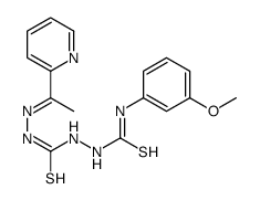 1-(3-methoxyphenyl)-3-[[(E)-1-pyridin-2-ylethylideneamino]carbamothioylamino]thiourea Structure