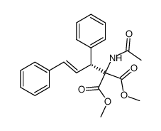 2-Acetylamino-2-((E)-(R)-1,3-diphenyl-allyl)-malonic acid dimethyl ester结构式