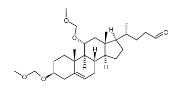 3β,11α-bis(methoxymethoxy)chol-5-en-24-al Structure