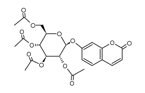 7-[(2,3,4,6-tetra-O-acetyl-β-D-glucopyranosyl)oxy]-2H-1-benzopyran-2-one结构式