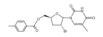 ((2S,4R)-4-bromo-5-(5-methyl-2,4-dioxo-3,4-dihydropyrimidin-1(2H)-yl)tetrahydrofuran-2-yl)methyl 4-methylbenzoate Structure