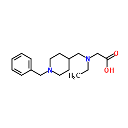 N-[(1-Benzyl-4-piperidinyl)methyl]-N-ethylglycine结构式