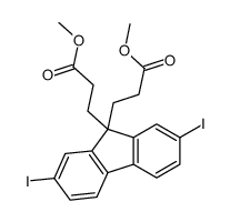 methyl 3-[2,7-diiodo-9-(3-methoxy-3-oxopropyl)fluoren-9-yl]propanoate Structure