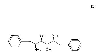 (2S,3R,4R,5S)-2,5-Diamino-1,6-diphenyl-3,4-hexanediol Dihydrochloride Structure