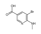 5-Bromo-6-methylamino-nicotinic acid Structure