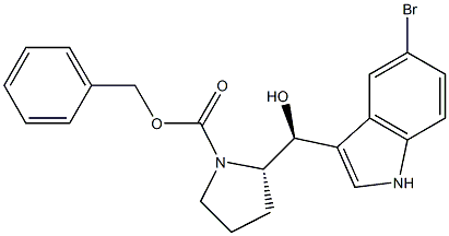 (S)-benzyl 2-((S)-(5-bromo-1H-indol-3-yl)(hydroxy) methyl)pyrrolidine-1-carboxylate... structure