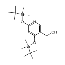 2,4-di-(tert.-butyldimethylsilyloxy)-5-hydroxymethyl-pyridine结构式