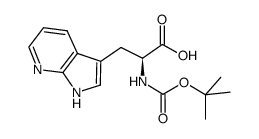 (S)-2-((Tert-butoxycarbonyl)amino)-3-(1H-pyrrolo[2,3-b]pyridin-3-yl)propanoic acid structure