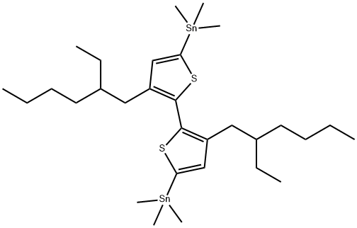 (3,3'-二(2-乙基己基)-[2,2'-联噻吩]-5,5'-二基)双(三甲基锡)图片