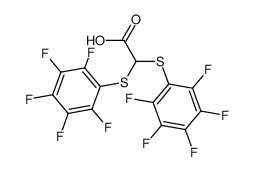 Bis(pentafluorphenylsulfanyl)essigsaeure结构式