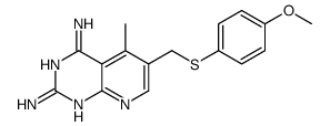 6-[(4-methoxyphenyl)sulfanylmethyl]-5-methylpyrido[2,3-d]pyrimidine-2,4-diamine Structure