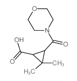 2,2-dimethyl-3-(morpholin-4-ylcarbonyl)cyclopropanecarboxylic acid structure