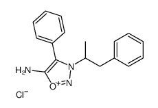 4-phenyl-3-(1-phenylpropan-2-yl)oxadiazol-3-ium-5-amine,chloride Structure