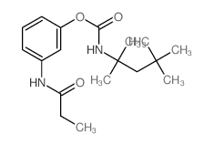 Carbamic acid,(1,1,3,3-tetramethylbutyl)-, 3-[(1-oxopropyl)amino]phenyl ester (9CI) structure