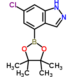 6-Chloro-1H-indazole-4-boronic acid pinacol ester structure