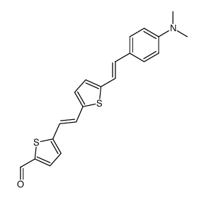 (E)-1-[2-(E)-(4-N,N-dimethylaminobenzylidenemethyl)-5-thienyl]-2-(2-formyl-5-thienyl)ethene Structure