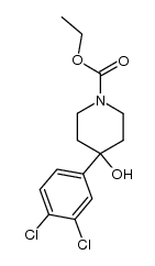 ethyl 4-(3,4-dichlorophenyl)-4-hydroxypiperidine-1-carboxylate结构式