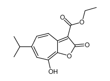 ethyl 8-hydroxy-6-isopropyl-2-oxo-2H-cyclohepta(b)furan-3-carboxylate Structure