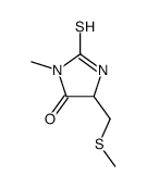 3-methyl-5-(methylsulfanylmethyl)-2-sulfanylideneimidazolidin-4-one结构式