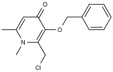 4(1H)-Pyridinone, 2-(chloromethyl)-1,6-dimethyl-3-(phenylmethoxy)- Structure