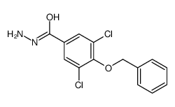 3,5-dichloro-4-phenylmethoxybenzohydrazide结构式