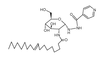 (N-Oleyl-D-glucosaminyl)-isonicotinsaeurehydrazid Structure