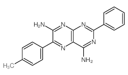 4,7-Pteridinediamine,6-(4-methylphenyl)-2-phenyl- structure