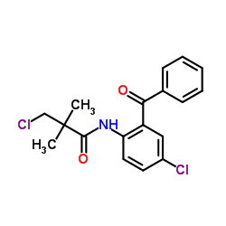 N-(2-Benzoyl-4-chlorophenyl)-3-chloro-2,2-dimethylpropanamide结构式