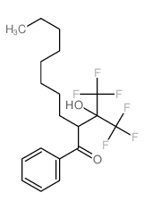 1-Phenyl-2-((1-hydroxy-2,2,2-trifluoro-1-trifluoromethyl)ethyl)-1-decanone Structure