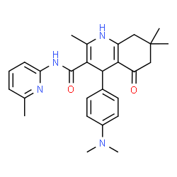 4-[4-(dimethylamino)phenyl]-2,7,7-trimethyl-N-(6-methyl-2-pyridinyl)-5-oxo-1,4,5,6,7,8-hexahydro-3-quinolinecarboxamide picture