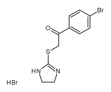 1-(4-bromo-phenyl)-2-(4,5-dihydro-1H-imidazol-2-ylsulfanyl)-ethanone, hydrobromide Structure