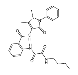 N-butyl-N'-[2-(1,5-dimethyl-3-oxo-2-phenyl-2,3-dihydro-1H-pyrazol-4-ylcarbamoyl)-phenyl]-oxalamide结构式