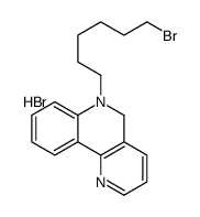 6-(6-bromohexyl)-5H-benzo[h][1,6]naphthyridin-1-ium,bromide Structure