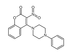 3-nitro-4-(4-phenylpiperazin-1-yl)chromen-2-one Structure