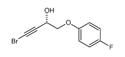 (S)-4-bromo-1-(4-fluorophenoxy)but-3-yn-2-ol结构式