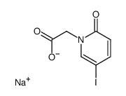 5-Iodo-2-oxo-1(2H)-pyridineacetic acid sodium salt结构式