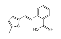 2-[(5-methylthiophen-2-yl)methylideneamino]benzamide结构式