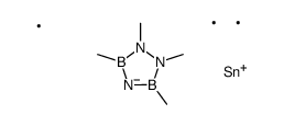 trimethyl-(1,2,3,5-tetramethyl-1,2,4,3,5-triazadiborolidin-4-yl)stannane Structure