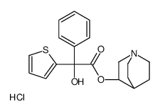 1-azabicyclo[2.2.2]octan-3-yl 2-hydroxy-2-phenyl-2-thiophen-2-ylacetate,hydrochloride Structure