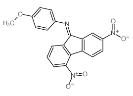 Benzenamine,N-(2,5-dinitro-9H-fluoren-9-ylidene)-4-methoxy- Structure