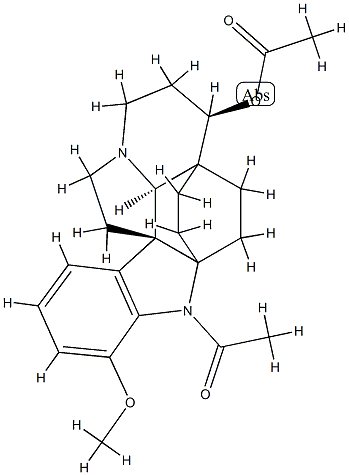 1-Acetyl-17-methoxyaspidofractinin-6β-ol acetate结构式