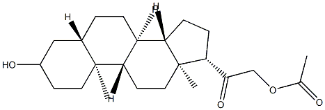 21-Acetyloxy-3α-hydroxy-5β-pregnan-20-one Structure